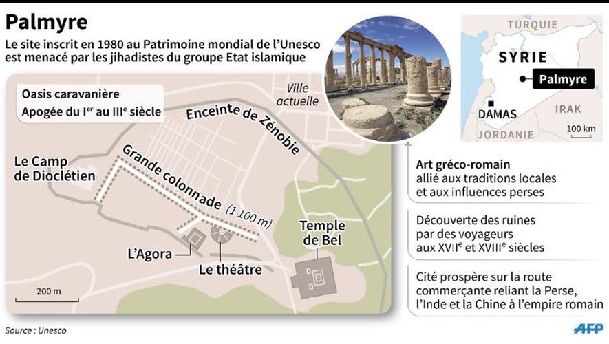 Description et histoire du site de Palmyre en Syrie