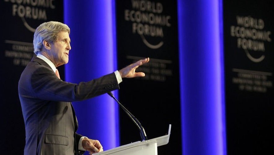 Le secrétaire d'Etat américain John Kerry, le 26 mai 2013 lors de la réunion du Forum économique mondial à Al-Chounah