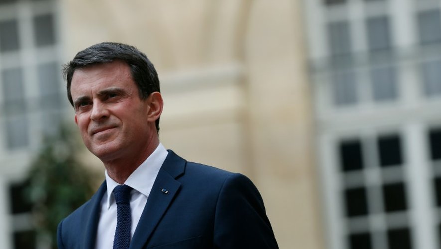 Manuel Valls à Matignon le 24 mars 2016