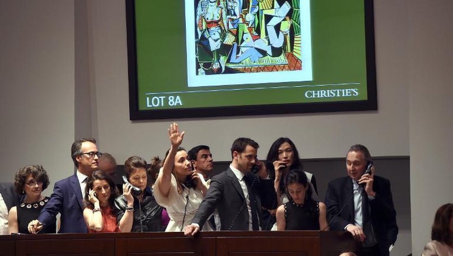 "Les Femmes d'Alger (version O)", toile peinte en 1955 par Picasso, aux enchères le 11 mai 2015 chez Christie's à New York
