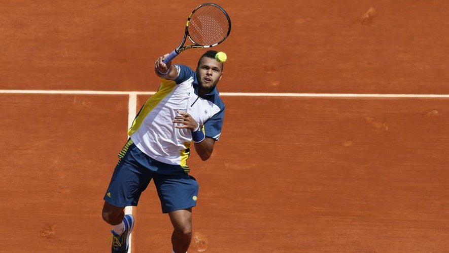 Jo-Wilfried Tsonga au premier tour de Roland Garros le 27 mai 2013