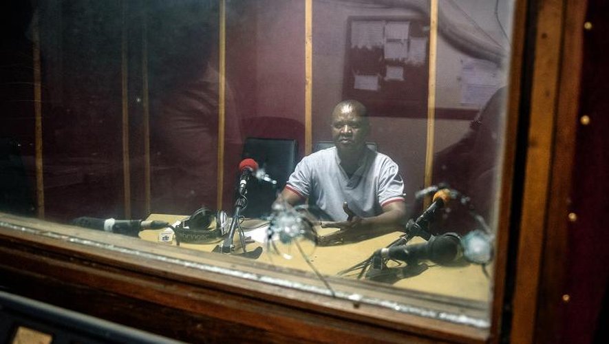 Leon Masango, le directeur de Bonesha le 15 mai, au siège de la radio le 15 mai 2015 à Bujumbura