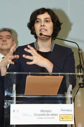 La ministre du Travail Myriam El Khomri le 25 mars 2016 à Bordeaux