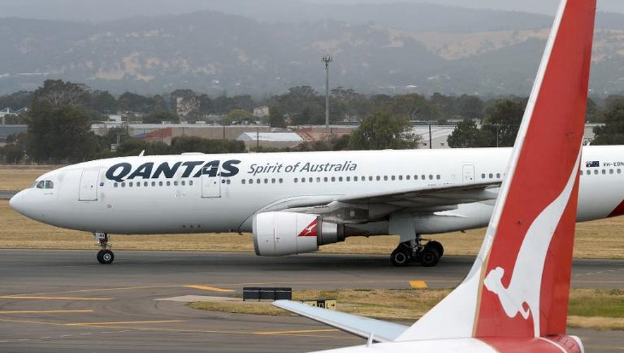 Des avions de la compagnie Qantyas le 10 décembre 2013 à l'aéroport d'Adelaide
