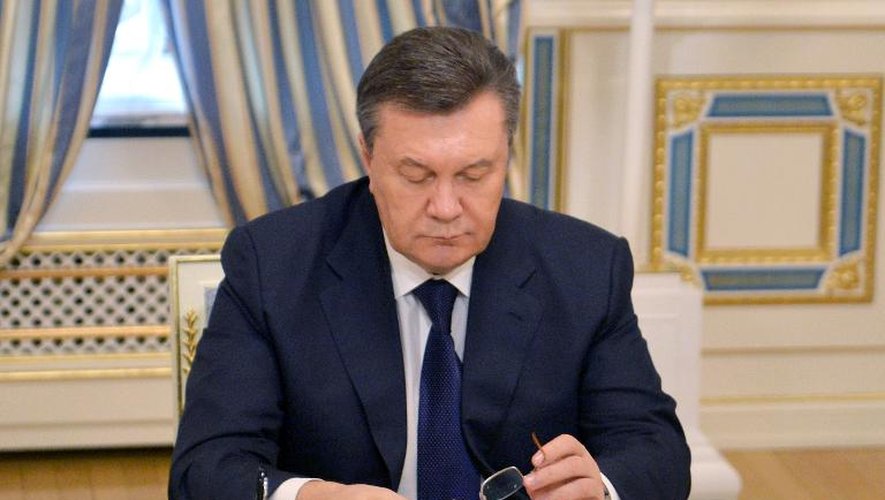 Viktor Ianoukovitch le 21 février 2014 à Kiev