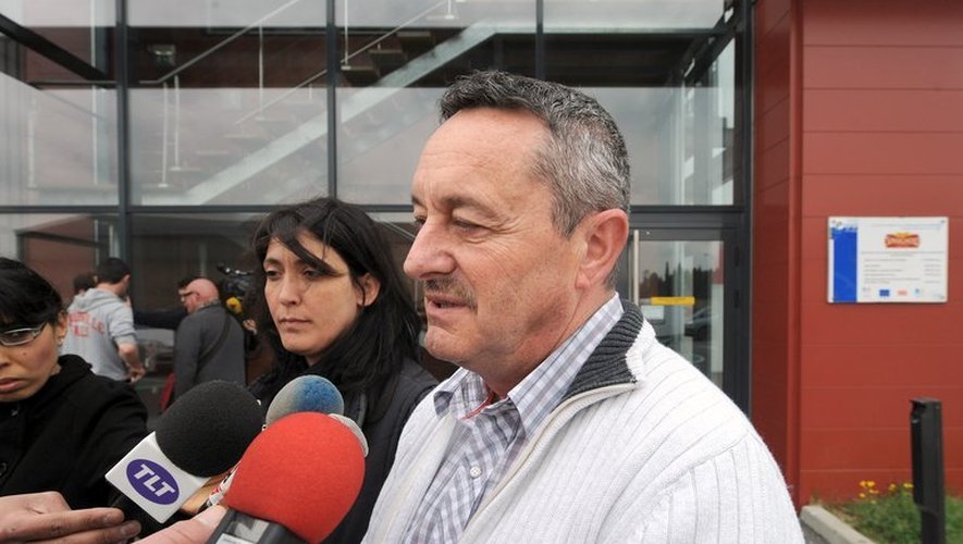 Jean Aparicio, représentant (FO) du personnel de Spanghero, le 26 avril 2013 à Castelnaudary