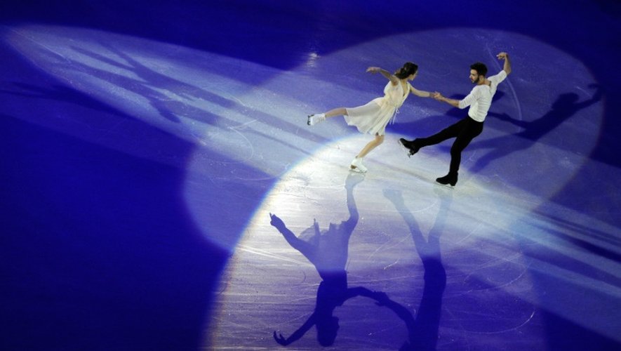 Gabriella Papadakis et Guillaume Cizeron lors de la gala du Championnats d'Europe, le 31 janvier 2016