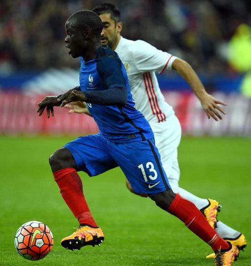 Ngolo Kanté face à la Russie, le 29 mars 2016 au Stade de France