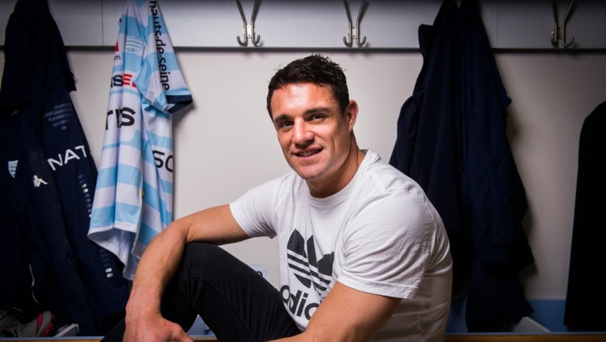 Dan Carter, le 30 mars 2016 à Le Plessis-Robinson (banlieue de Paris)