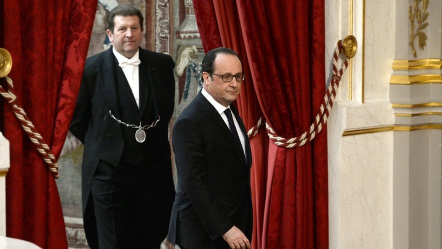 Le président François Hollande le 30 mars 2016 à l'Elysée à Paris