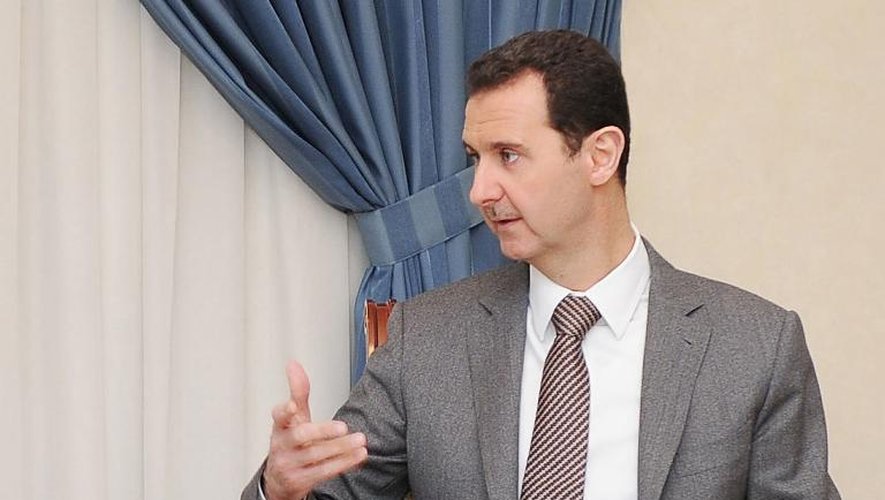 Le président syrien Bachar al-Assad, le 26 février 2014 à Damas