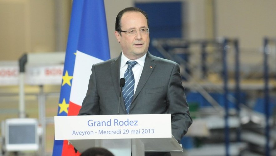 François Hollande lors de sa visite à l'usine Bosch Onet.