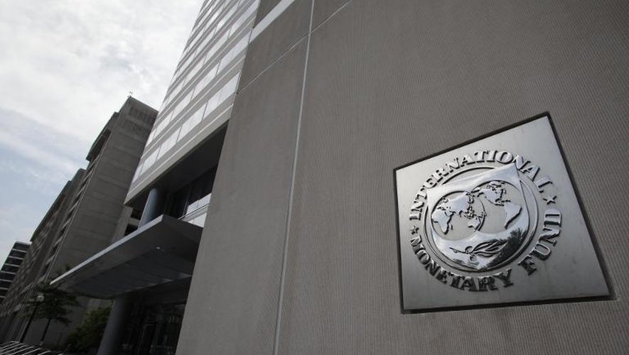 L'entrée du siège du FMI à Washington