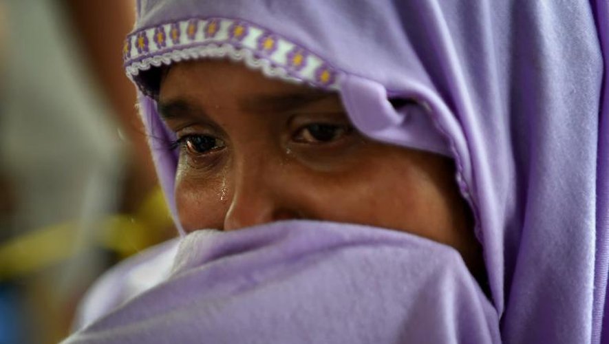 Asina Begun, réfugiée royingya, le 16 mai 2015, dans le port de Langsa, à Aceh, en Indonésie, où ont été conduits les survivants