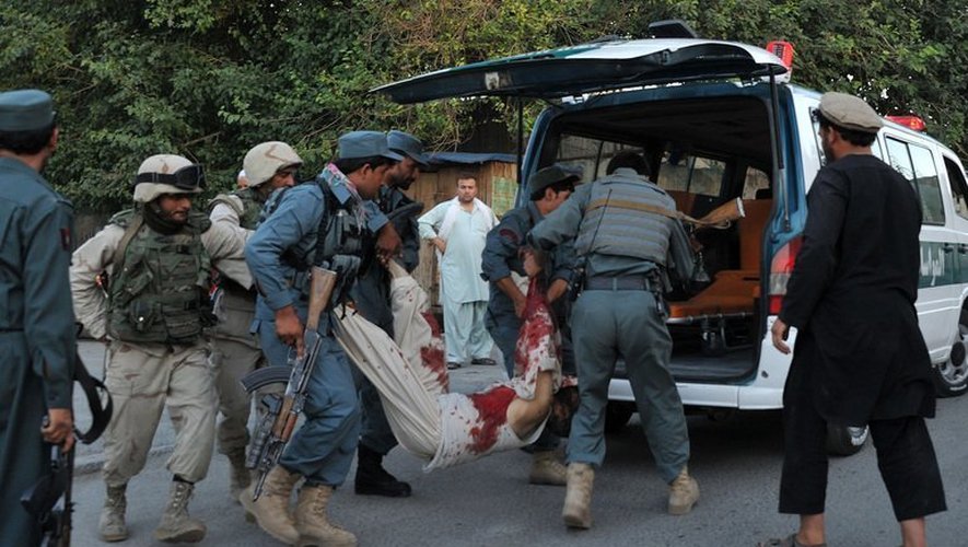 Une victime de l'attaque du  bureaux du Comité international de la Croix-Rouge (CICR) à Jalalabad en Afghanistan, le 29 mai 2013