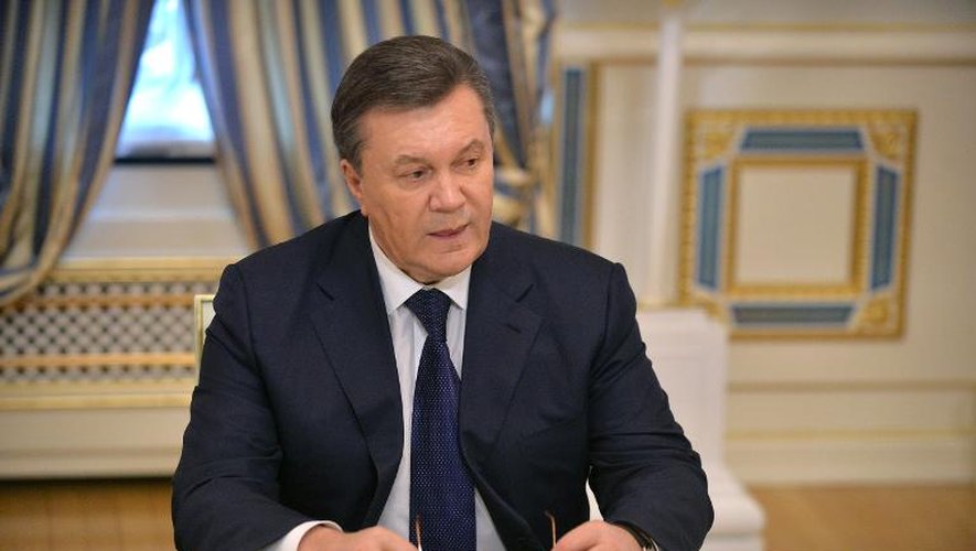 Viktor Ianoukovitch fait une déclaration, le 21 février 2014 à Kiev