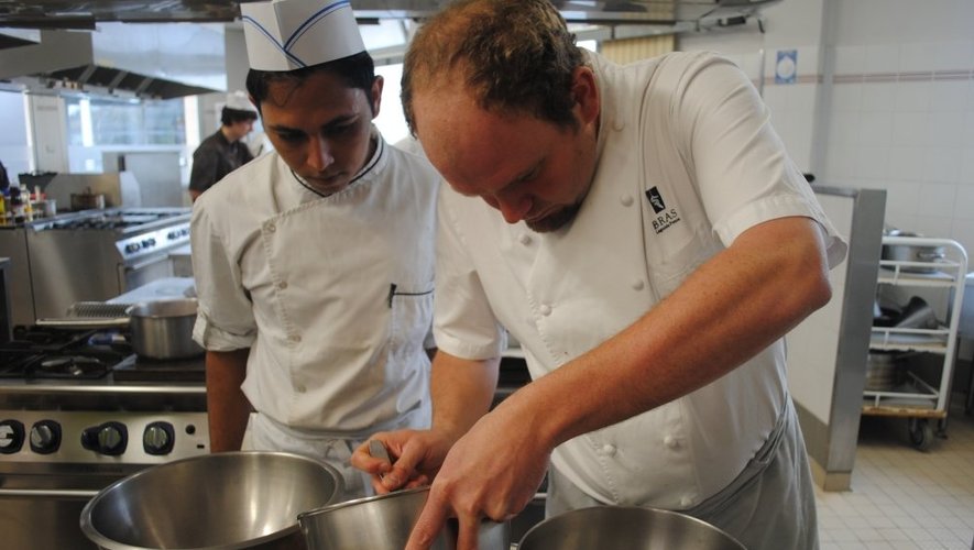 Henri-Luc Dauvergne, chef pâtissier de la famille Bras, a fait part de son expérience.