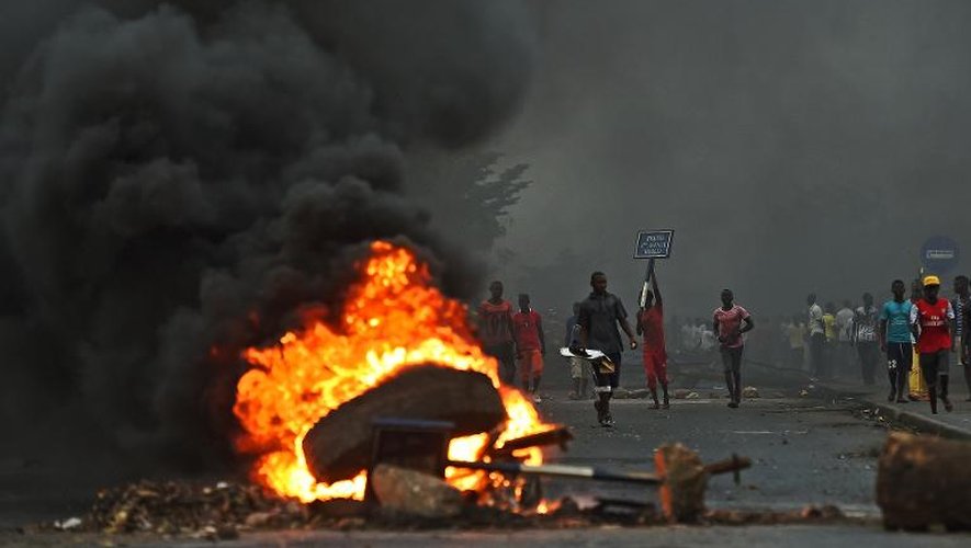 Manifestation hostile au président burundais Pierre Nkurunziza le 19 mai 2015 à Bujumbura