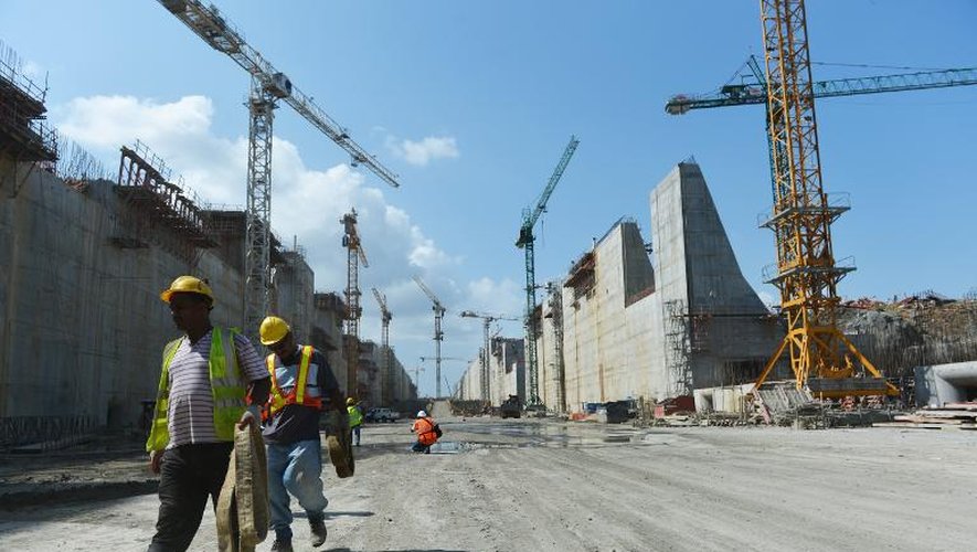 Le chantier du canal de Panama à Cocoli, près de Panama City, le 21 février 2014