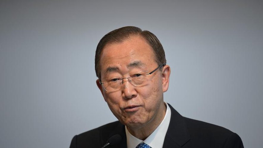 Le secrétaire général des Nations unies Ban Ki-moon le 19 mai 2015 à Seoul