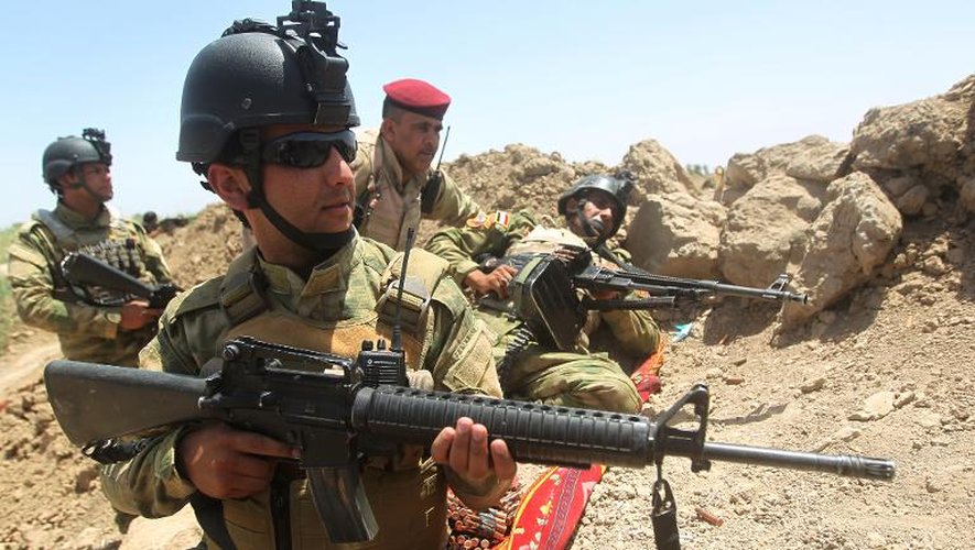 Soldats irakiens le 19 mai 2015 à Garma dans la province d'Anbar