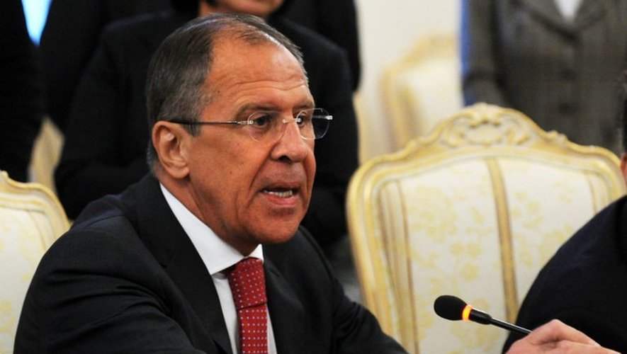 Le ministre russe des Affaires étrangères Sergueï Lavrov s'exprime le 29 mai 2013 à Moscou