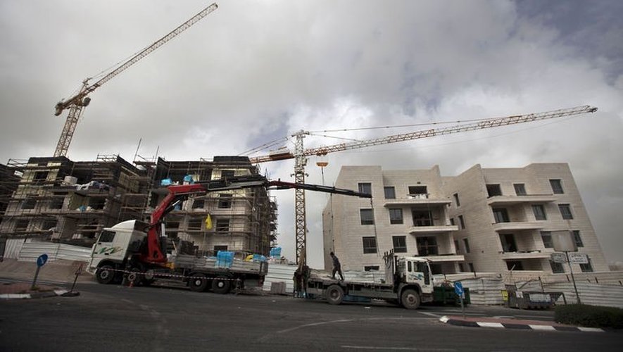 Un chantier de construction de logements à Jérusalem-Est le 20 décembre 2012