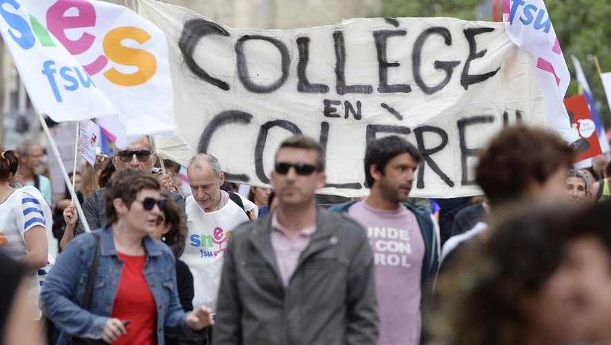 Manifestation contre la réforme du collège le 19 mars 2015 à Marseille