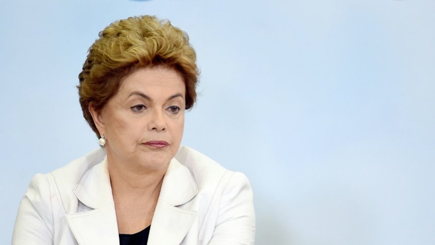 La présidente brésilienne Dilma Rousseff, lors d'une cérémonie à Brasília, le 30 mars 2016