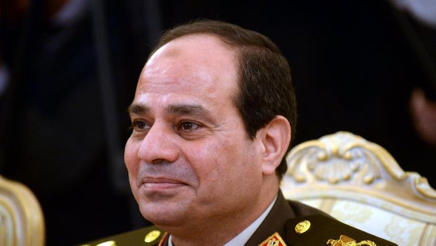 Le chef de l'armée égyptienne, le maréchal Abdel Fattah al-Sissi, le 16 février 2014 à Moscou