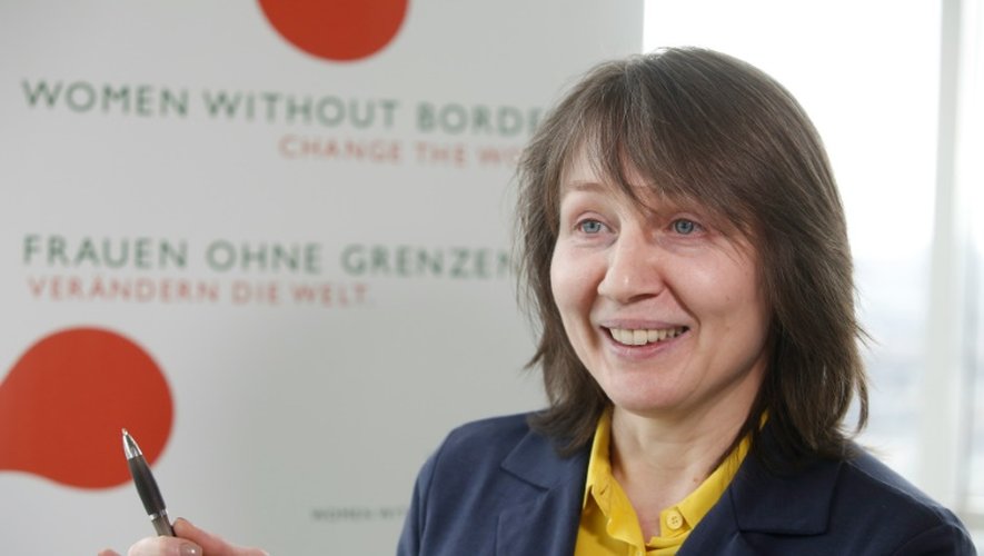 La journaliste et formatrice à l' "école des mères" de l'ONG Femmes sans frontières, à Vienne le 8 mars 2016