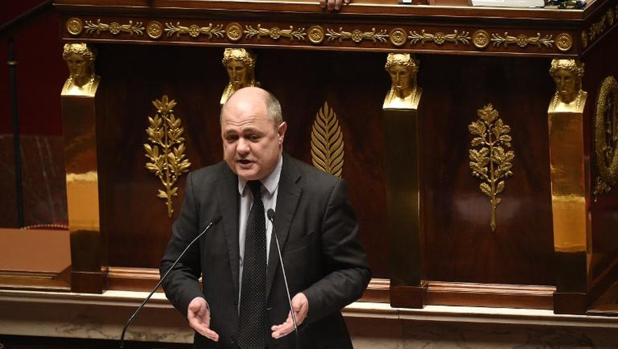 Bruno Le Roux, chef de file des députés socialistes, le 19 février 2015 à l'Assemblée nationale à Paris
