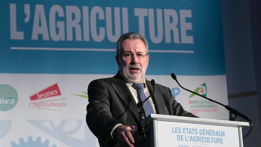 Guy Vasseur, président des Chambres d'agriculture, le 21 février 2014 à Paris