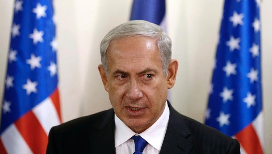 Benjamin Netanyahu le 15 septembre 2013 à Jérusalem lors d'une conférence de presse conjointe aec John Kerry