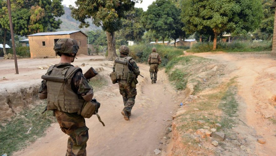 Des soldats de l'opération Sangaris à Bangui en Centrafrique, en décembre 2013