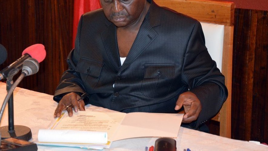Le président François Bozizé à Bangui, le 17 janvier 2013