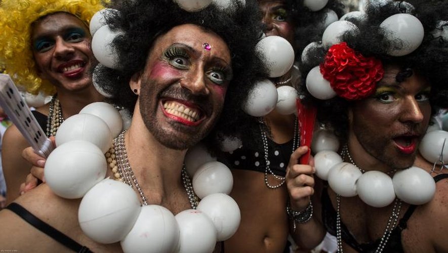 Le défilé de Bola Preta pendant le carnaval de Rio de Janeiro le 1er mars 2014