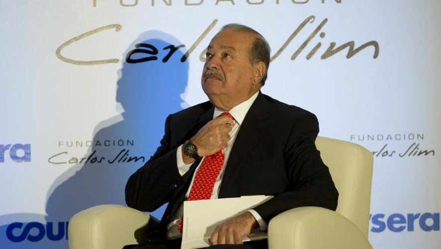 Le millardaire mexicain Carlos Slim, à Mexico le 29 janvier 2014