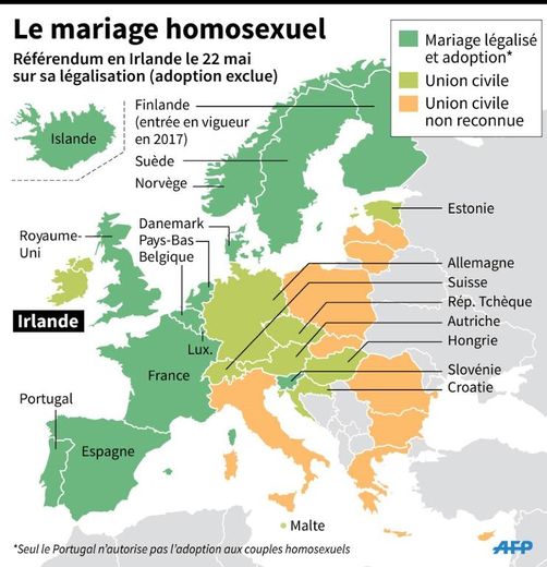 Le mariage homosexuel en Europe