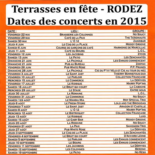 Terrasses en fête à Rodez : c'est parti pour 36 concerts en "live"