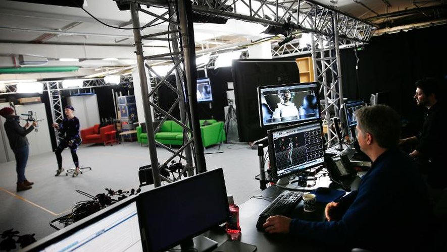 Le studio d'effets spéciaux Framestore à Londres, le 31 janvier 2014, où a été conçue une partie du film "Gravity", qui a raflé la majorité des Oscars techniques en 2014.