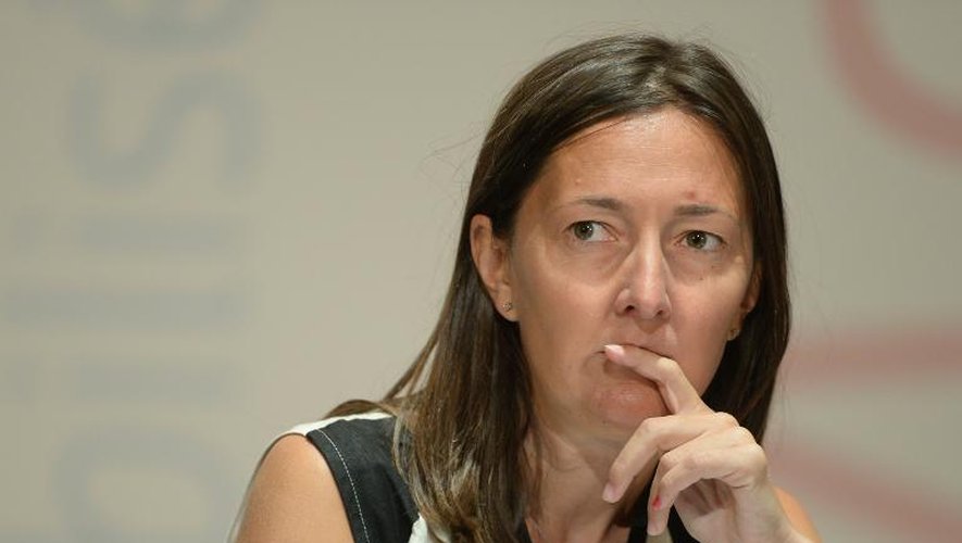 La députée PS Karine Berger, le 24 août 2013 à La Rochelle