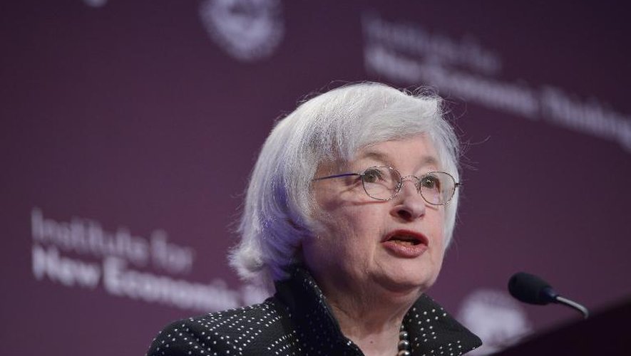 La présidente de la banque centrale américaines (Fed) à Washington, le 6 mai 2015