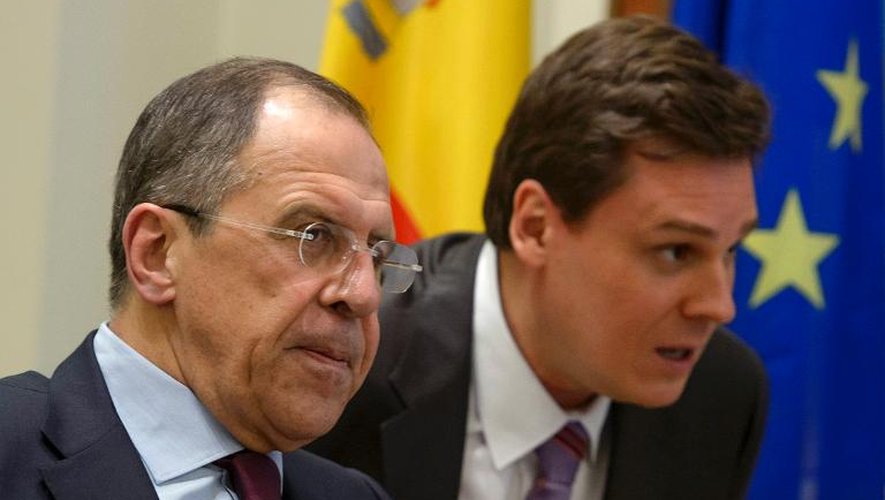 Le ministre russe des Affaires étragères Serguei Lavrov le 4 mars 2014 à Madrid