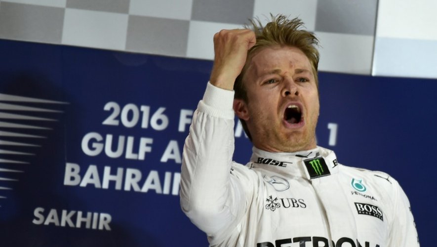 L'Allemand Nico Rosberg (Mercedes) vainqueur du GP de Bahreïn, le 3 avril 2016