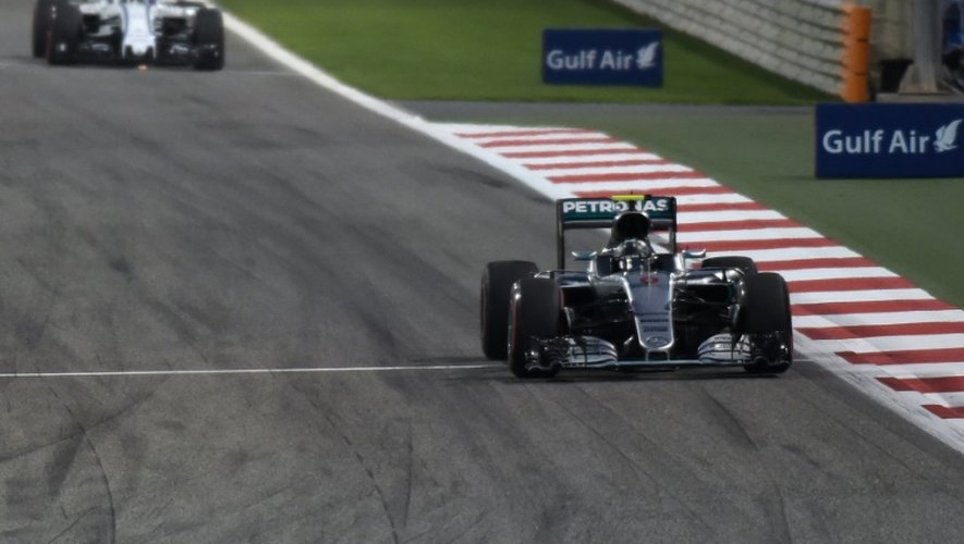 La Mercedes de l'Allemand Nico Rosberg, vainqueur du GP de Bahreïn, le 3 avril 2016