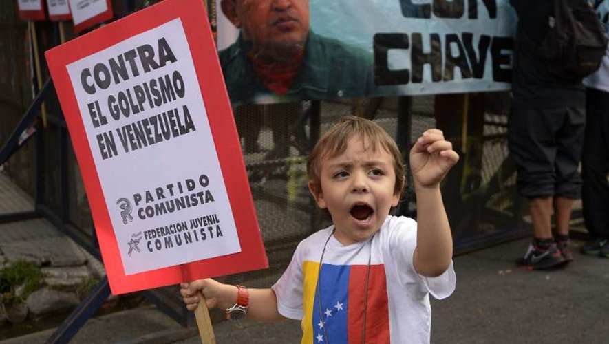 Manifestation de soutien à Nicolas Maduro, le 18 février 2014 à Buenos Aires