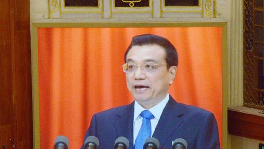 Le Premier ministre chinois Li Keqiang lors de l'ouverture du 12e Congrès national du Peuple, à Pékin le 5 mars 2014
