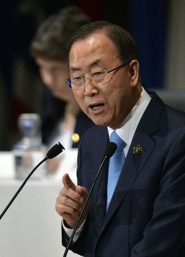 Le secrétaire général de l'ONU, Ban Ki-moon, à Tokyo le 1er juin 2013