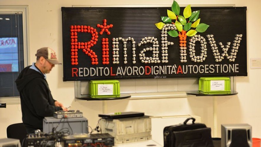 Rimaflow, le nouveau nom de la société occupée par ses anciens employés, près de Milan, le 16 mai 2013